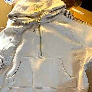 Lululemon Scuba Oversized Half-Zip Hoodie Heathered Core Ultra Light Grey